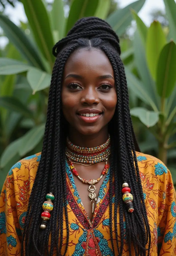 33 Hair Styles Natural Hair Black Beauty Ideas - 3. Gorgeous Fulani Braids