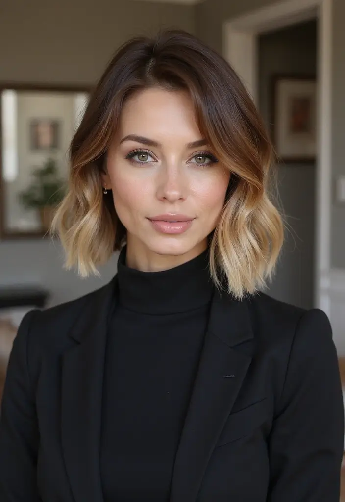 33 Haircut Ideas for Short Hair to Keep It Fun - 2. Chic Bob with Ombre