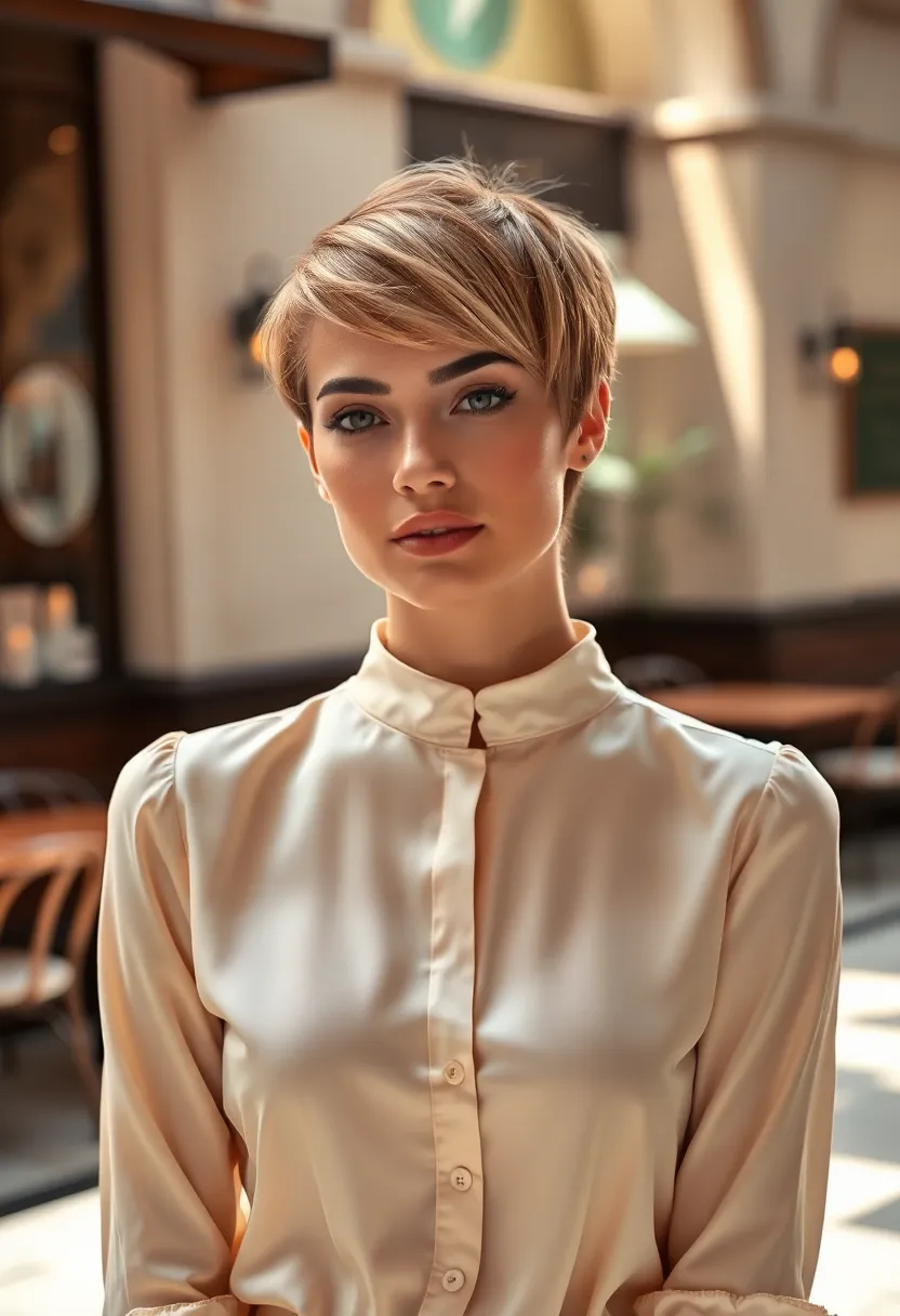 33 Haircut Ideas for Short Hair to Keep It Fun - 27. Classic Pixie with Subtle Highlights
