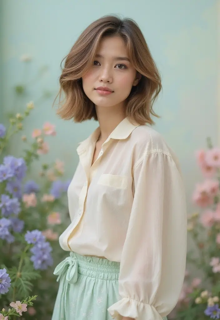 33 Haircut Ideas for Short Hair to Keep It Fun - 7. Layered Bob with Pastel Hues