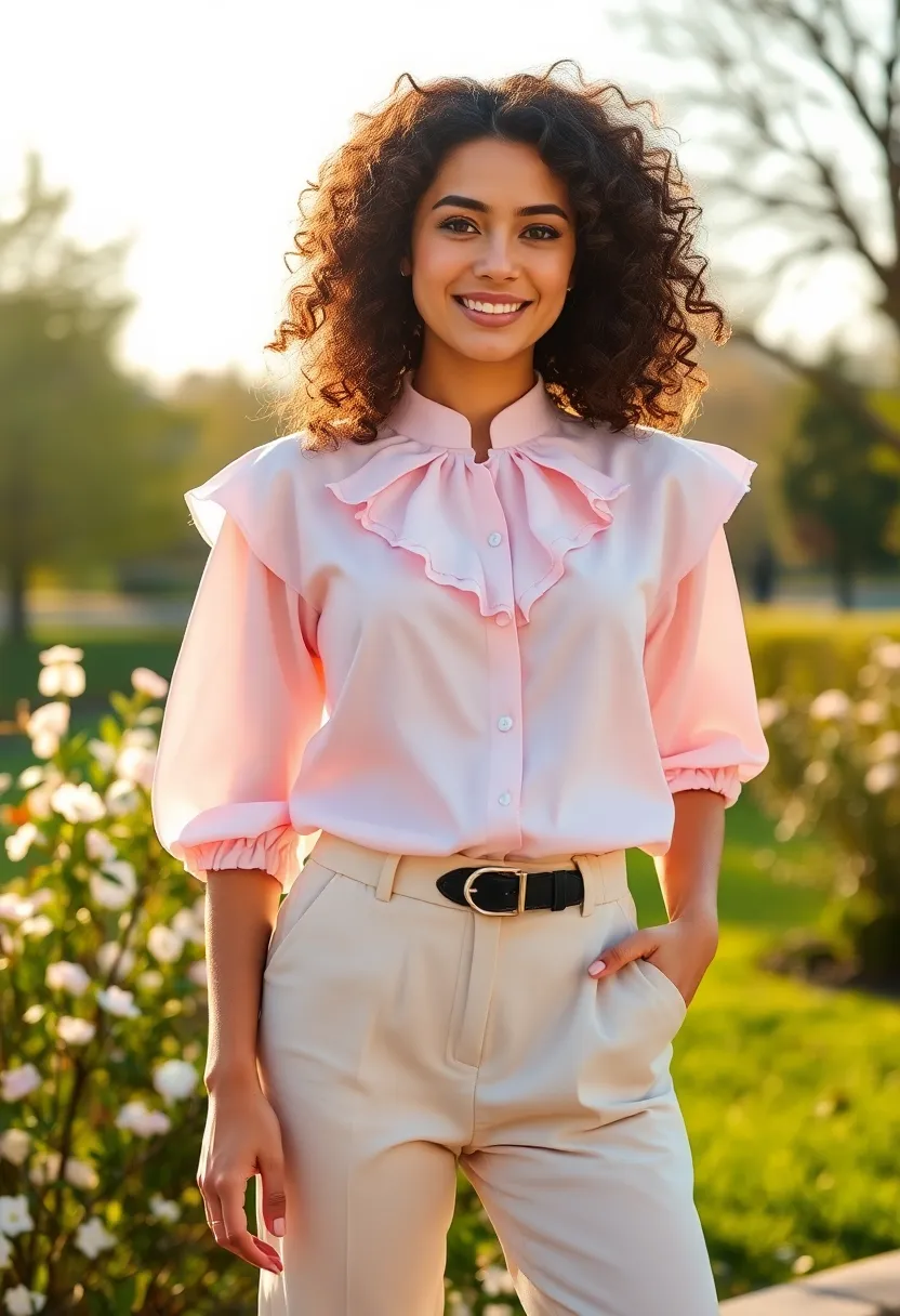 33 Haircuts for Round Face That Flatter Your Features - 33. Curly Tucked-In Look
