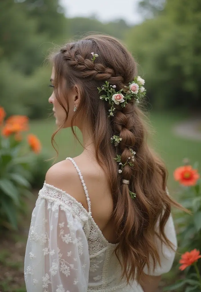 33 Haircuts for Thick Hair That Are Easy to Style - 18. Braided Crown