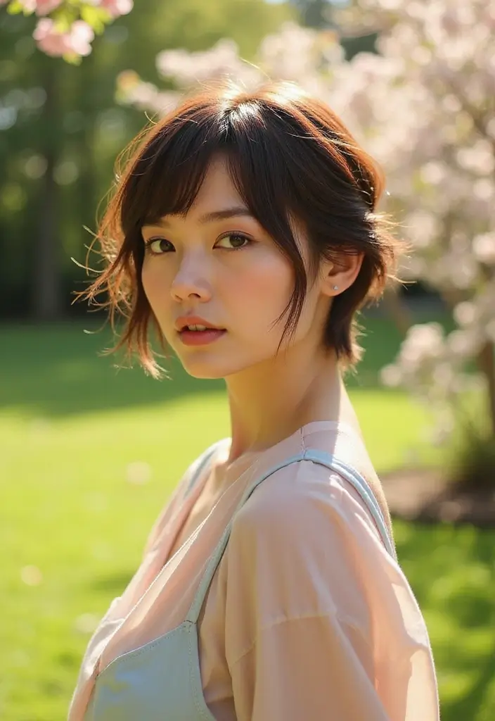 33 Haircuts for Thick Hair That Are Easy to Style - 27. Softly Layered Pixie