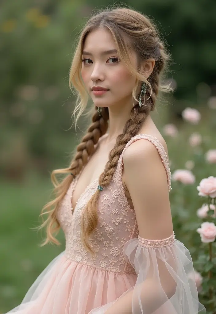 33 Hairstyles for Thin Hair Fine That Add Texture - 16. Braided Halo