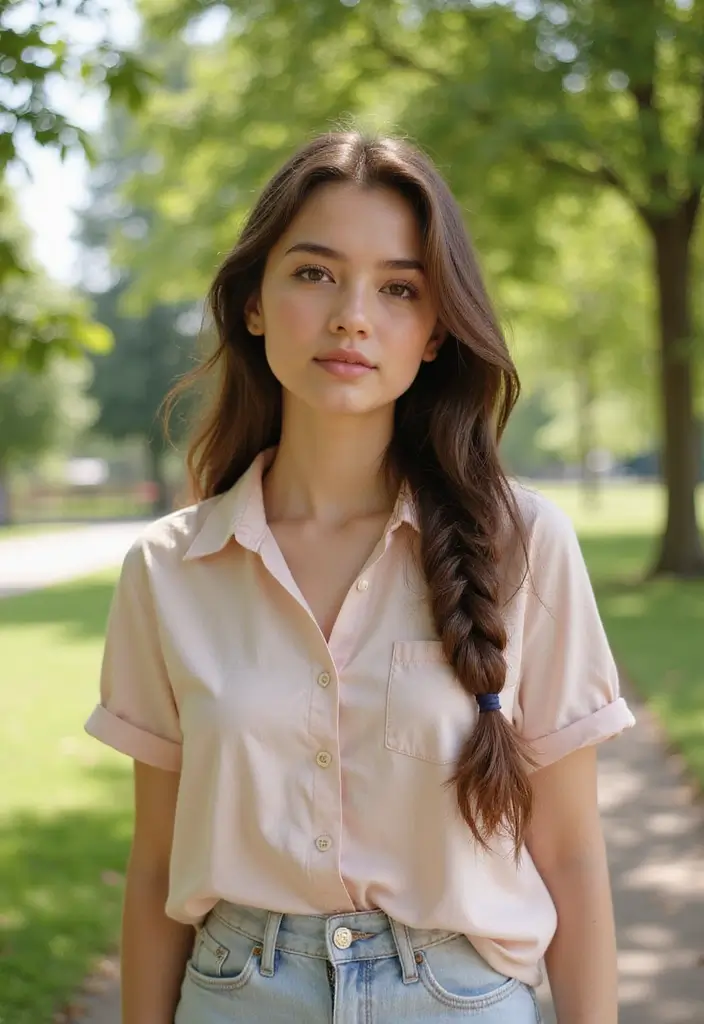 33 Hairstyles for Thin Hair Fine That Add Texture - 17. Side French Braid