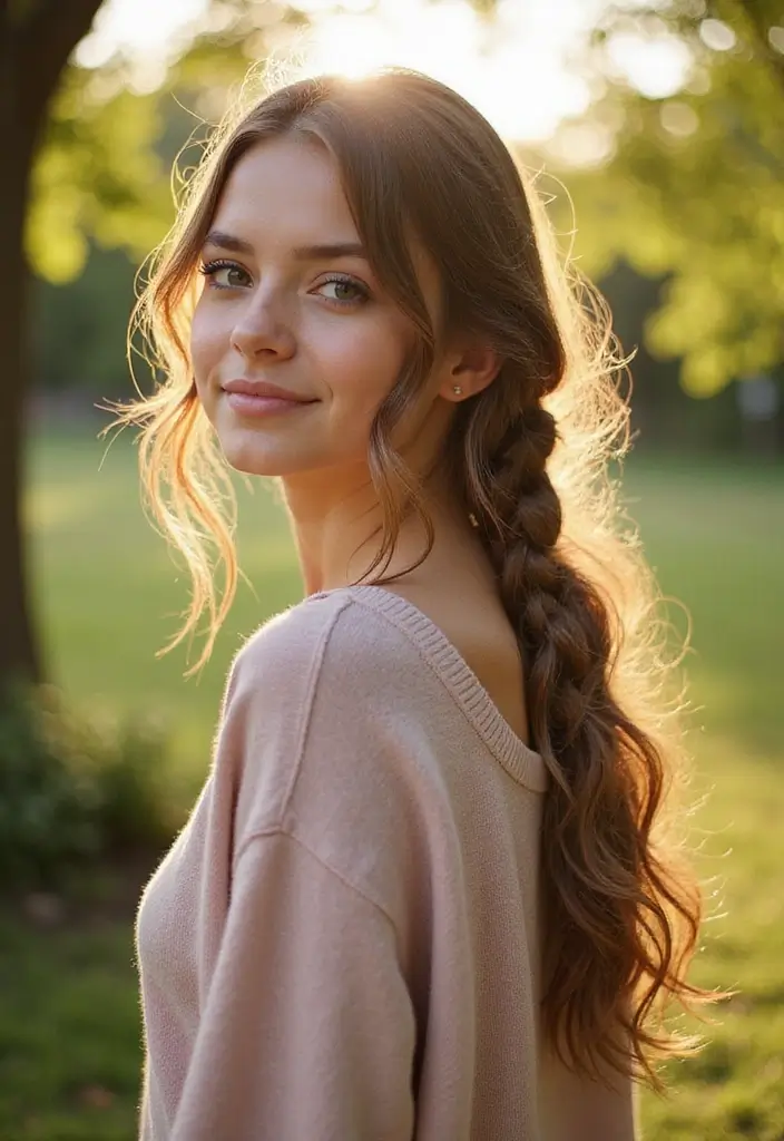 33 Hairstyles for Thin Hair Fine That Add Texture - 31. Messy French Braid