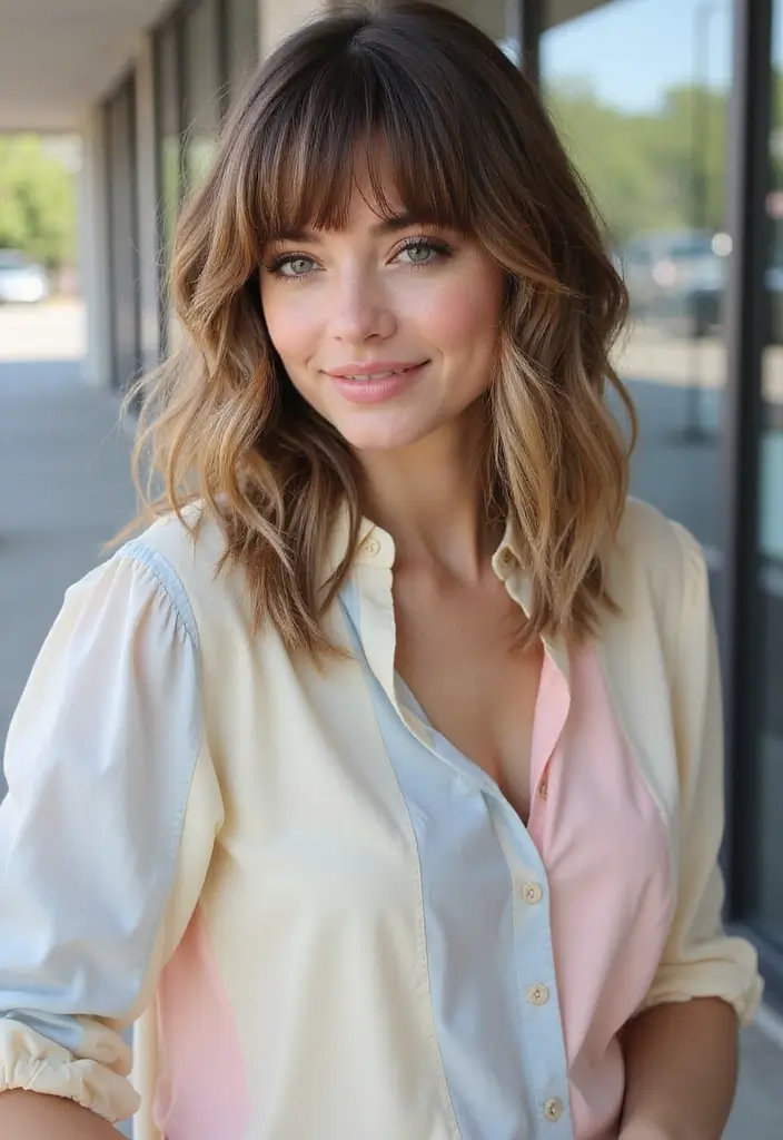 33 Layered Haircuts with Bangs That Are Trending - 12. The Graduated Layered Cut