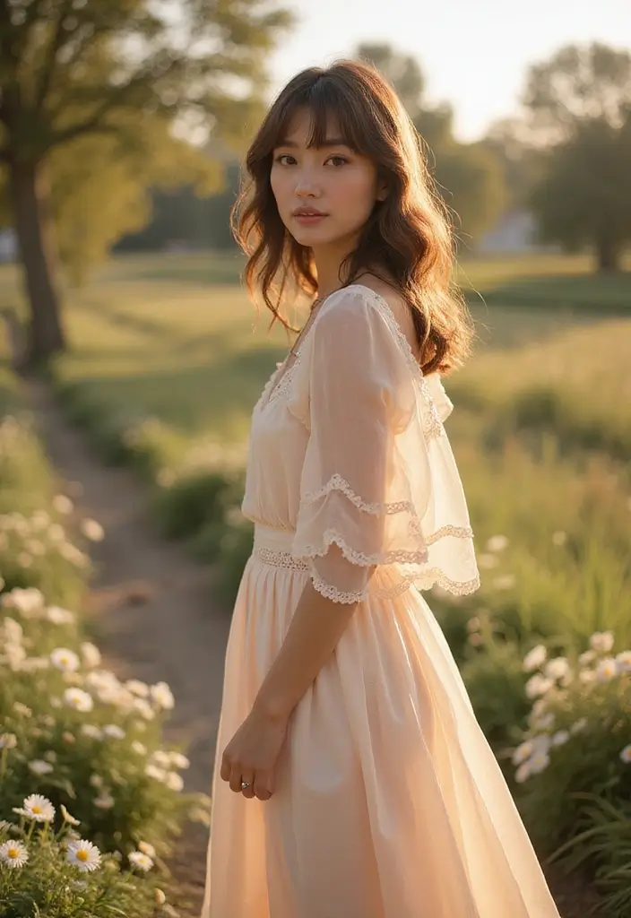 33 Layered Haircuts with Bangs That Are Trending - 16. The Romantic Vintage Layers