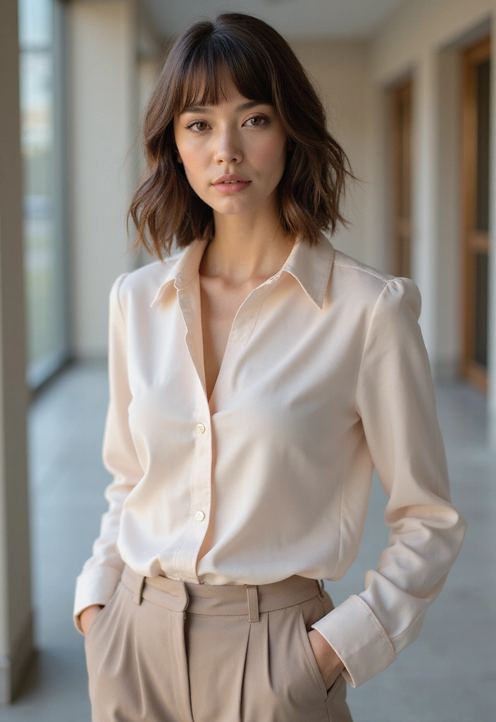 33 Layered Haircuts with Bangs That Are Trending - 20. The Soft Bob with Side-Swept Bangs