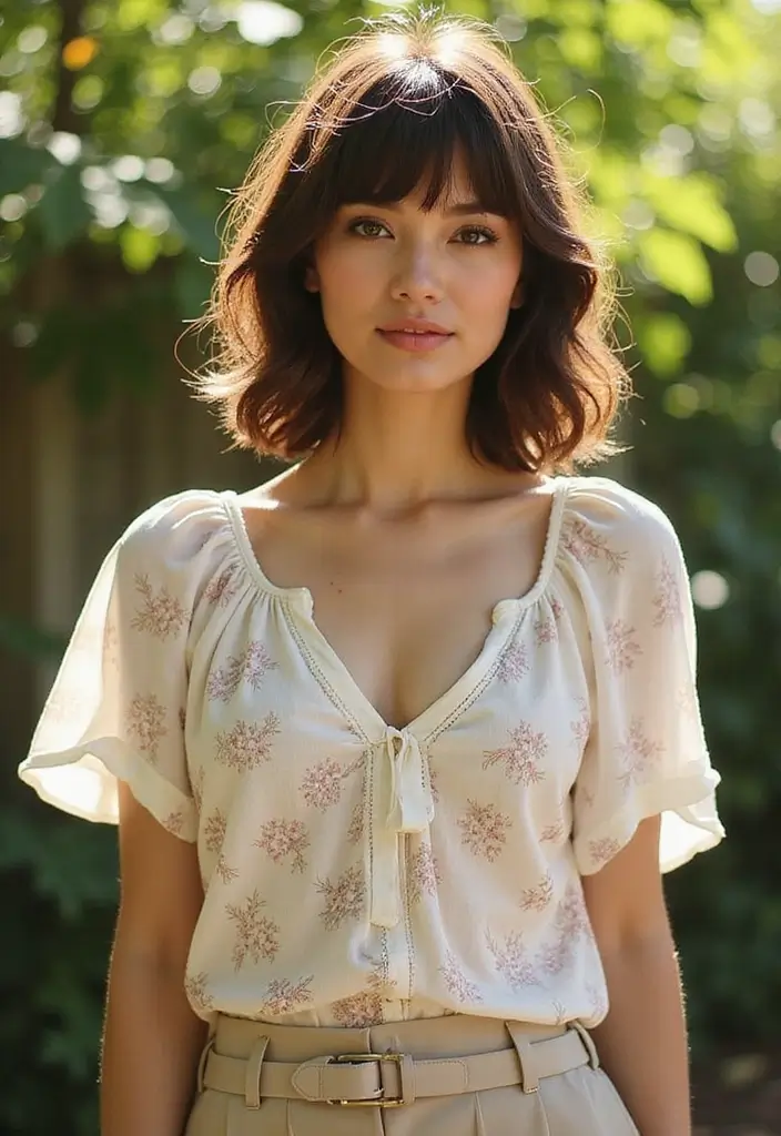 33 Layered Haircuts with Bangs That Are Trending - 5. The Layered Lob with Wispy Bangs