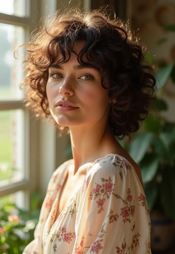 33 Layered Haircuts with Bangs That Are Trending - 8. The Curly Fringe Look