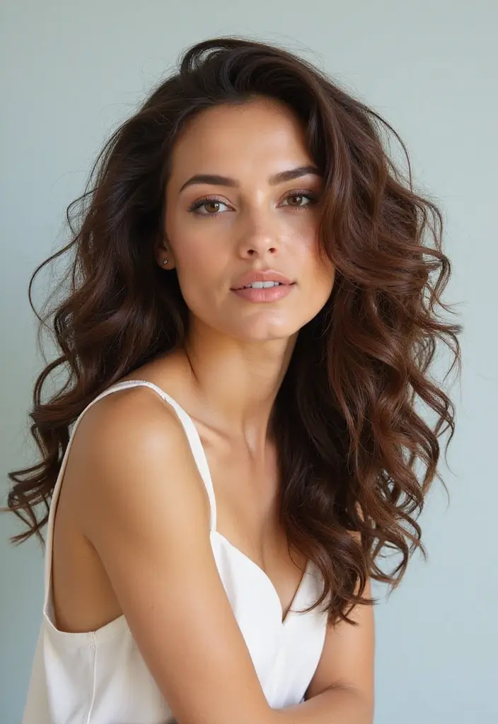 33 Medium Length Hairstyles for Curly Hair That Shine - 15. Curly Wavy Layers