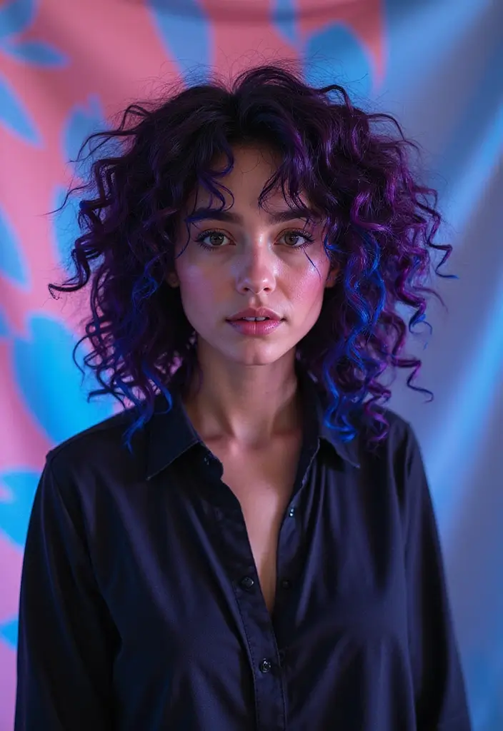 33 Medium Length Hairstyles for Curly Hair That Shine - 19. Choppy Curly Hairstyle