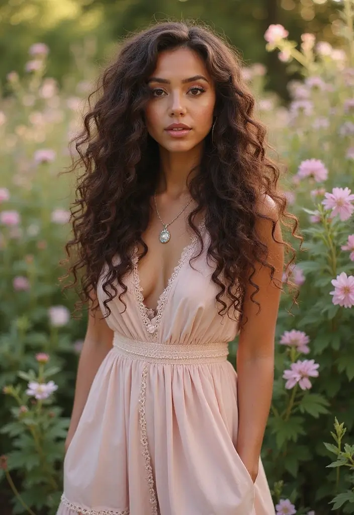 33 Medium Length Hairstyles for Curly Hair That Shine - 31. Layered Curly Goddess