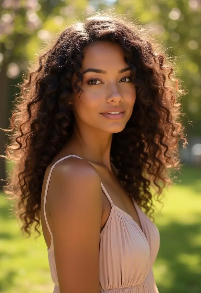 33 Medium Length Hairstyles for Curly Hair That Shine - 6. Defined Curl Look