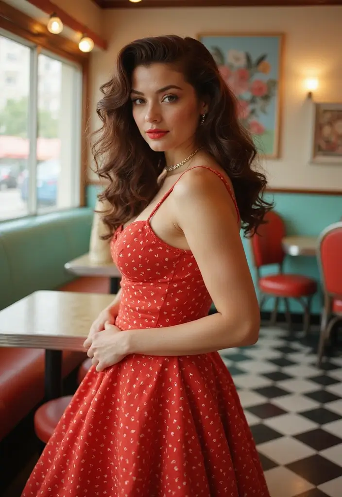 33 Medium Length Hairstyles for Thin Hair That Add Body - 21. Vintage Pin-Up Style
