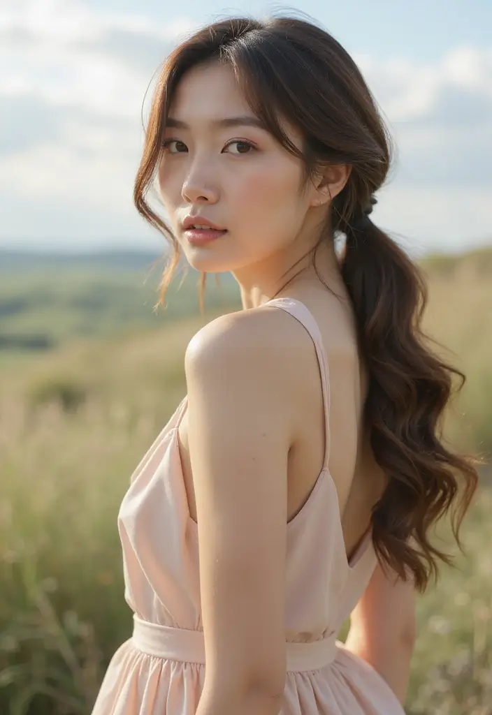 33 Medium Length Hairstyles for Thin Hair That Add Body - 27. Simple Twist with Pins