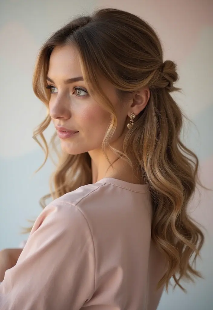 33 Medium Length Hairstyles for Thin Hair That Add Body - 31. Elegant Twist with Loose Ends