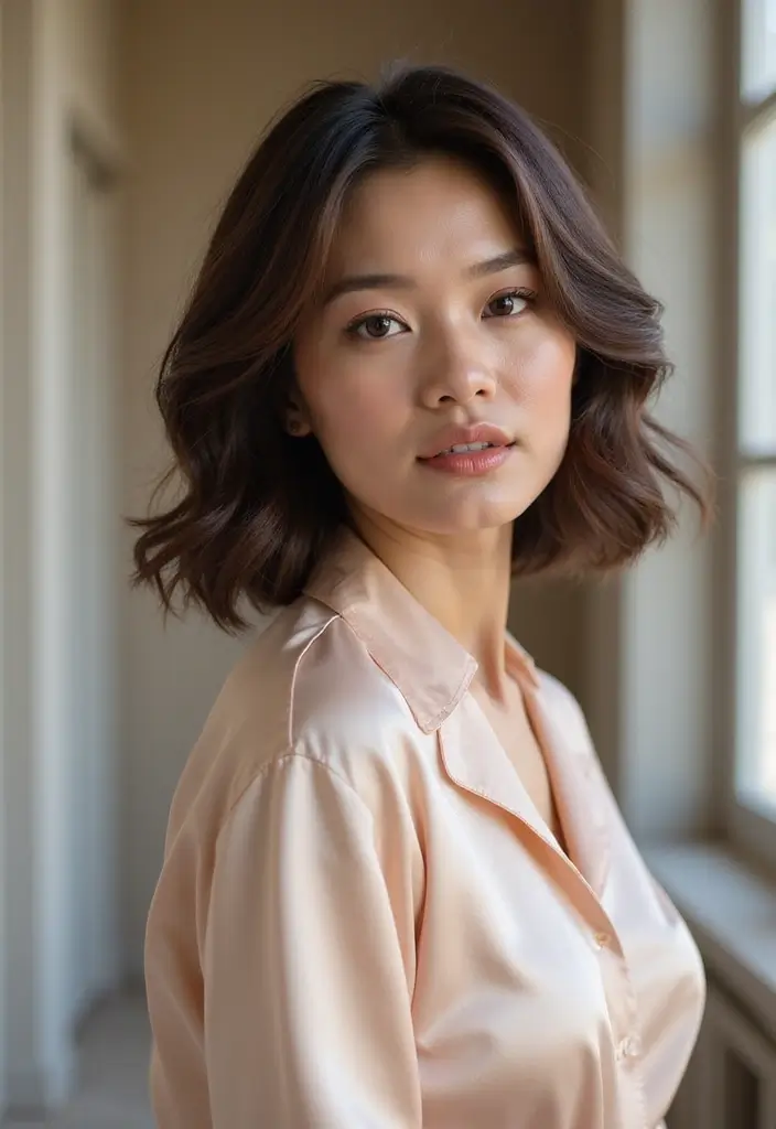 33 Medium Length Hairstyles for Thin Hair That Add Body - 6. Side-Swept Medium Cut