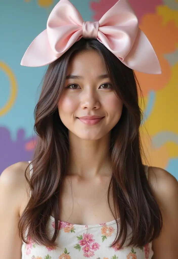33 Stunning Hair Styles Straight Hair Looks to Try - 32. Straight Hair with a Playful Bow