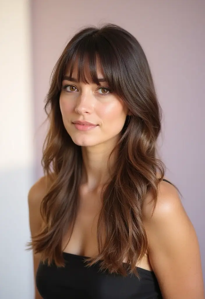 33 Stunning Hair Styles Straight Hair Looks to Try - 5. Straight Hair with Side Bangs