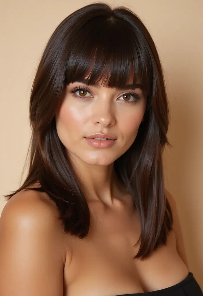 33 Stunning Hair Styles Straight Hair Looks to Try - 8. Glossy Straight Hair with Blunt Ends