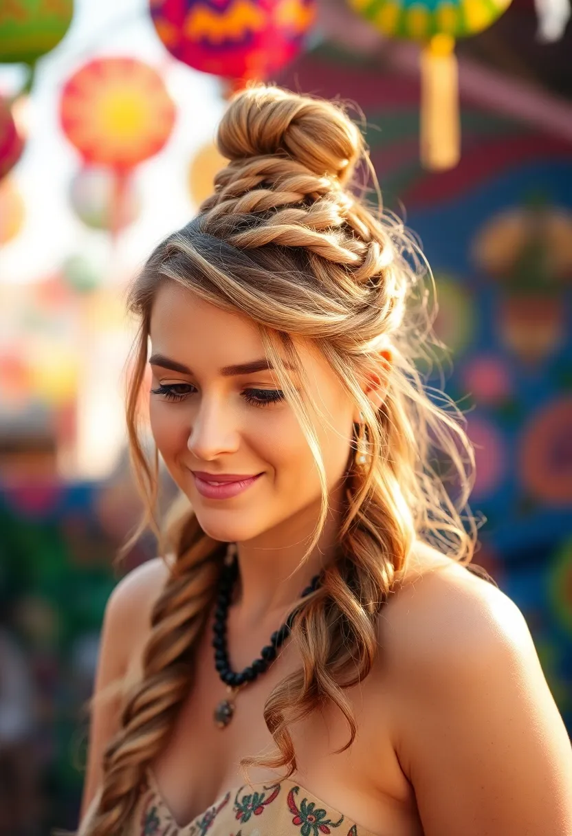 33 Stunning Hairstyles Braids Ideas for All Hair Lengths - 15. Braid and Bun Combo