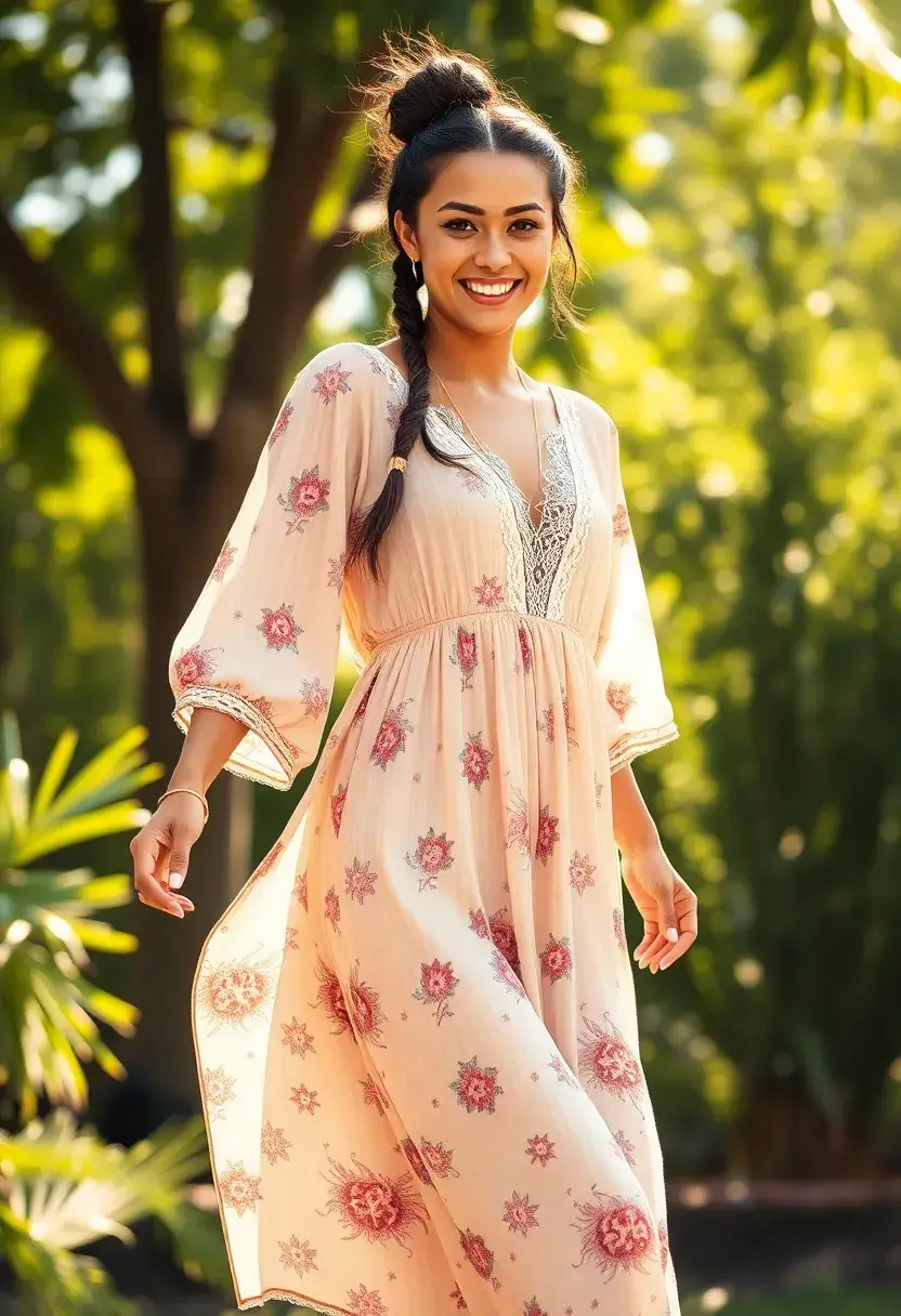 33 Stylish Hairstyles for Medium Length Hair: Bohemian Inspirations - 19. Braid and Bun Combo
