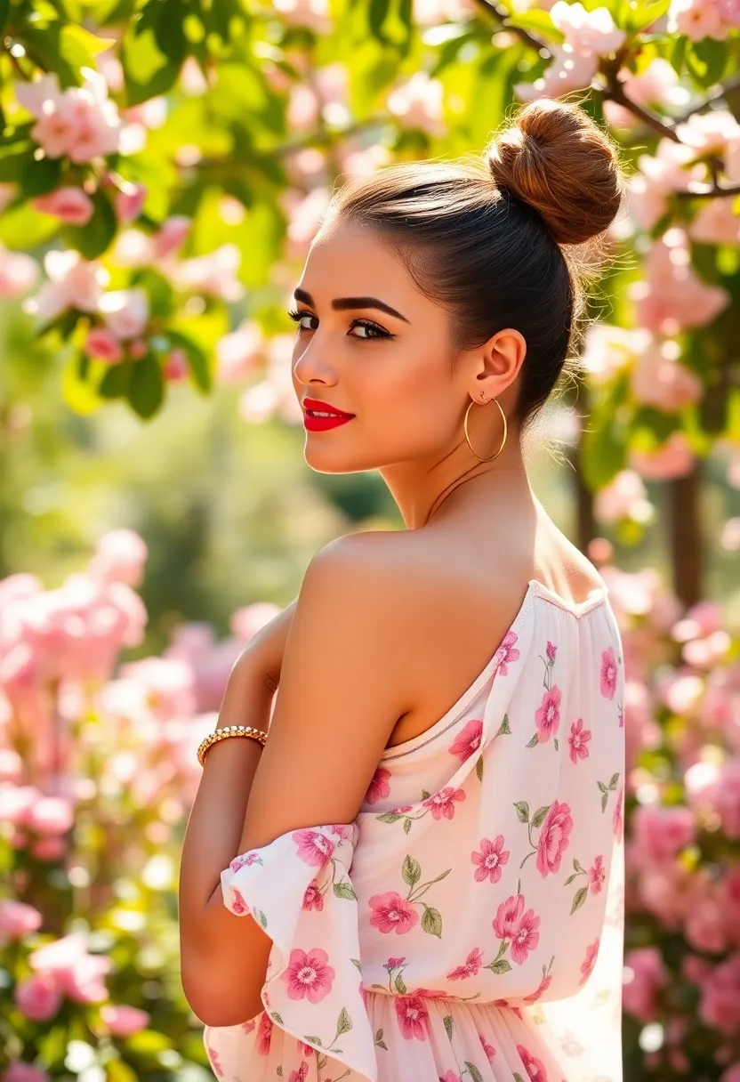 33 Stylish Hairstyles for Medium Length Hair: Bohemian Inspirations - 33. Chic Knotted Bun