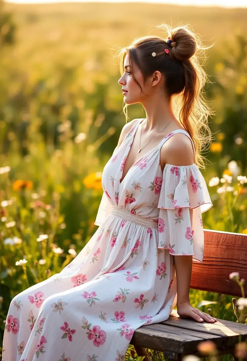 33 Stylish Hairstyles for Medium Length Hair: Bohemian Inspirations - 8. Bohemian Ponytail