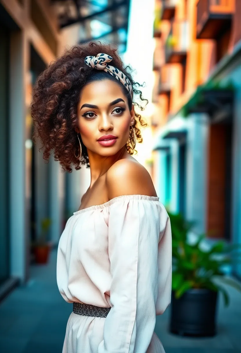 34 Bouncy Hairstyles for Curly Hair That Shine - 12. Curly Hair with a Headband
