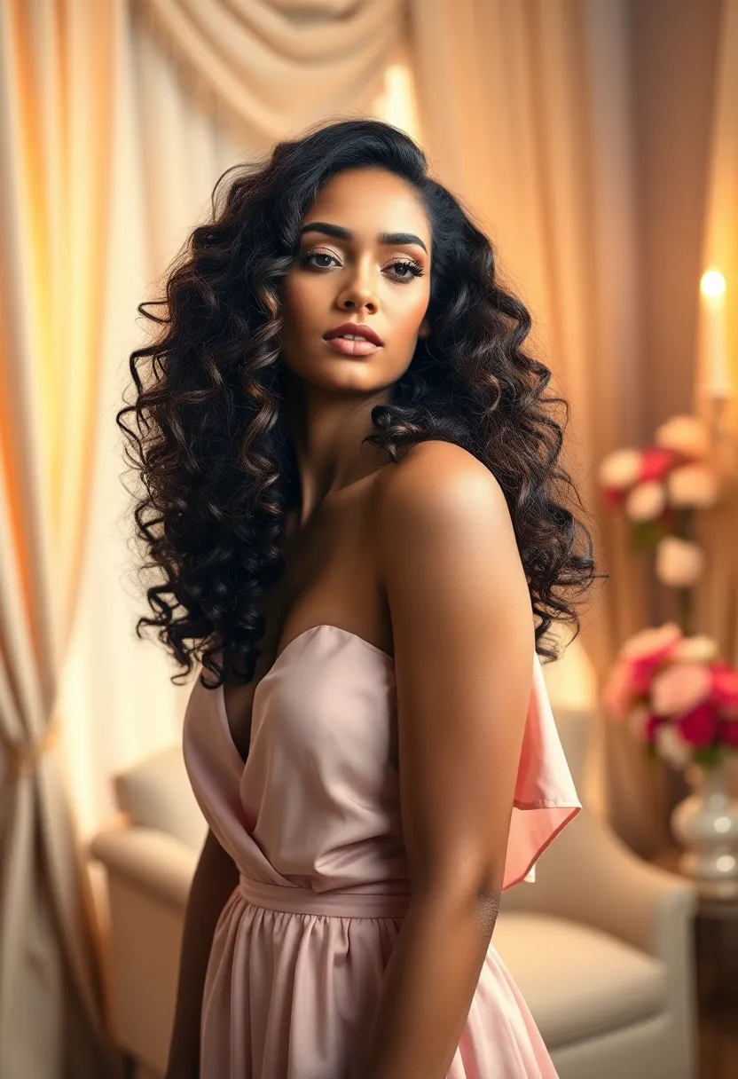 34 Bouncy Hairstyles for Curly Hair That Shine - 32. Curly Ringlets