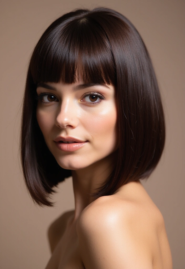 34 Short Bob Hairstyles That Will Make You Stand Out - 11. Dark Chocolate Bob