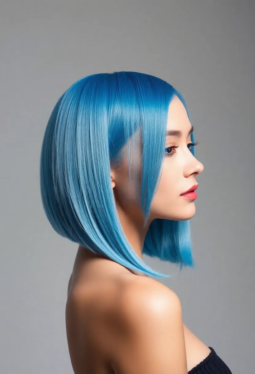 34 Short Bob Hairstyles That Will Make You Stand Out - 15. Ice Blue Bob