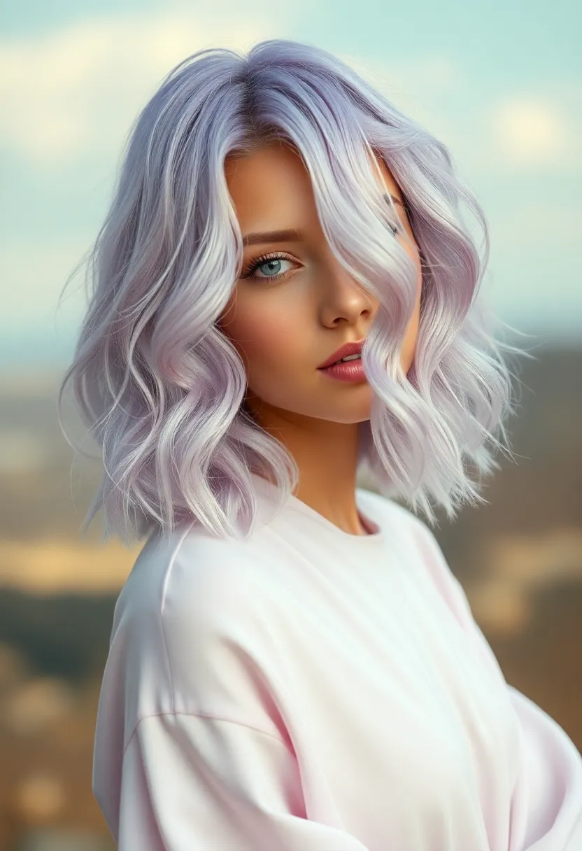 34 Short Bob Hairstyles That Will Make You Stand Out - 25. Frosted Lavender Bob