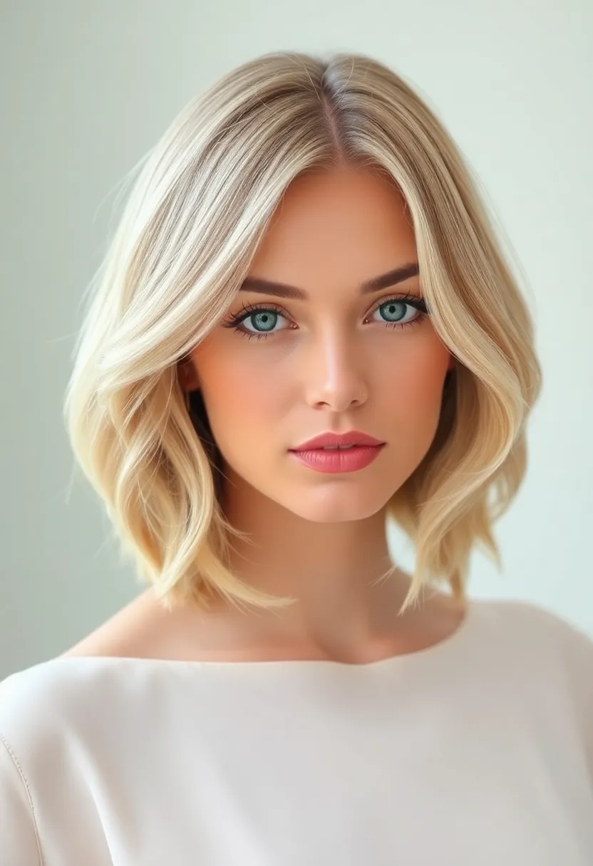 34 Short Bob Hairstyles That Will Make You Stand Out - 29. Champagne Blonde Bob