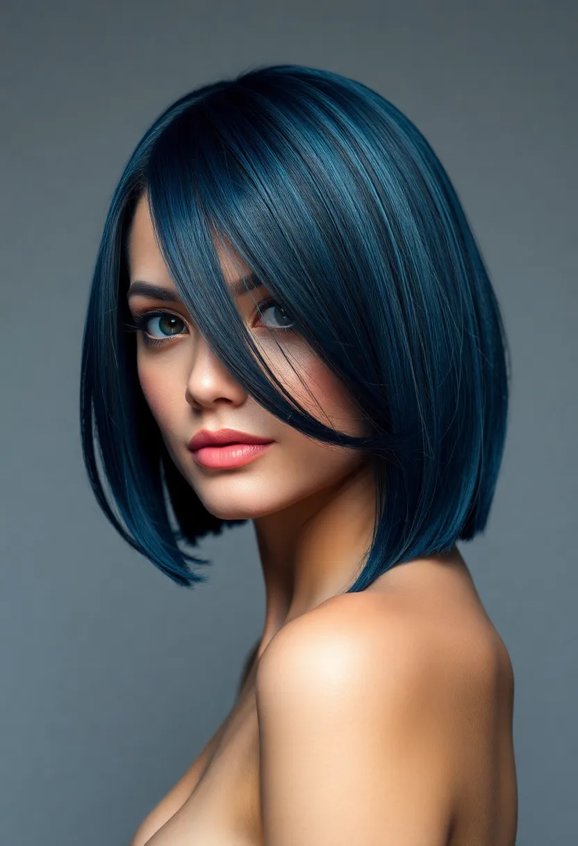 34 Short Bob Hairstyles That Will Make You Stand Out - 31. Smoky Blue Bob