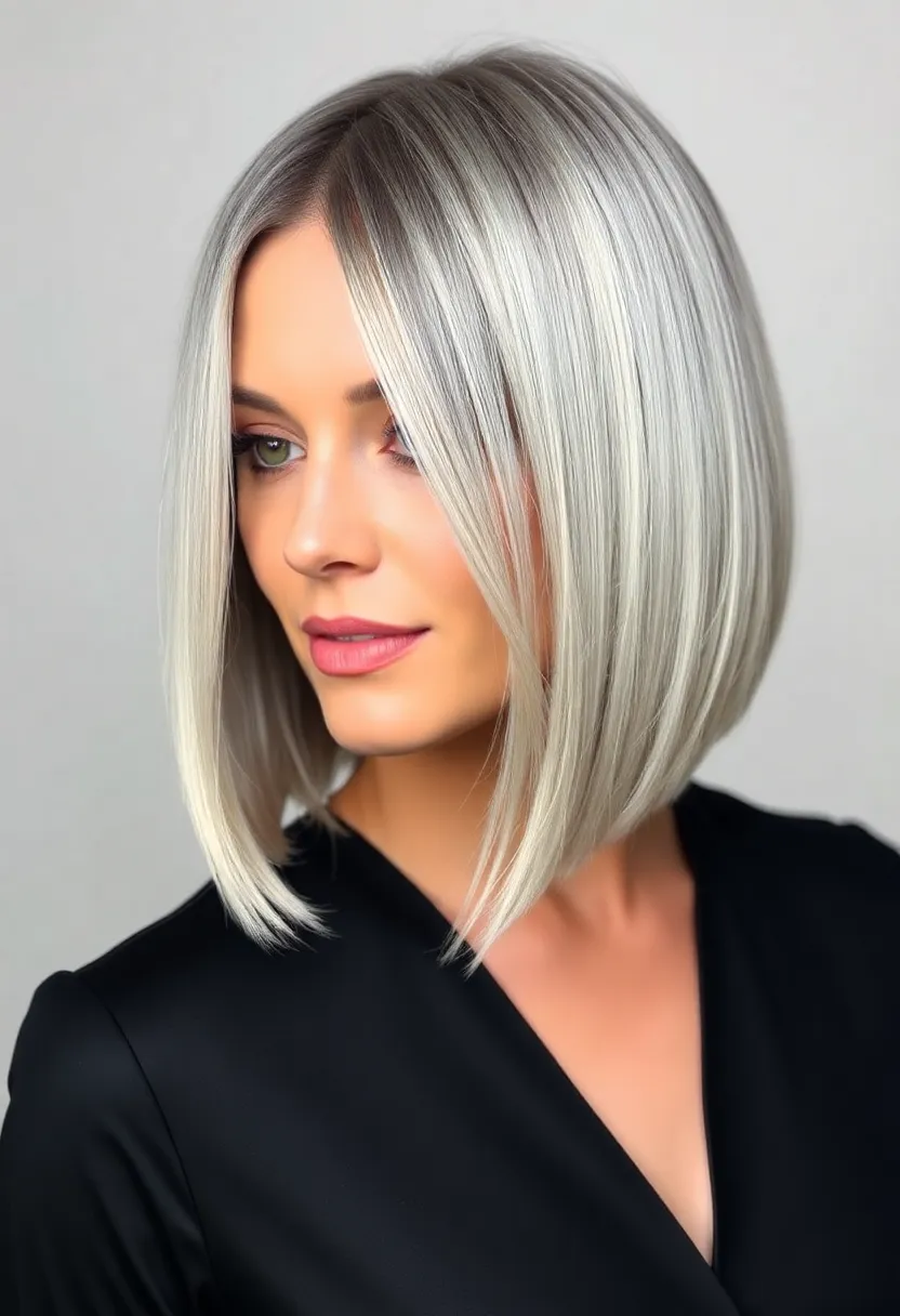 34 Short Bob Hairstyles That Will Make You Stand Out - 32. Silver Bob