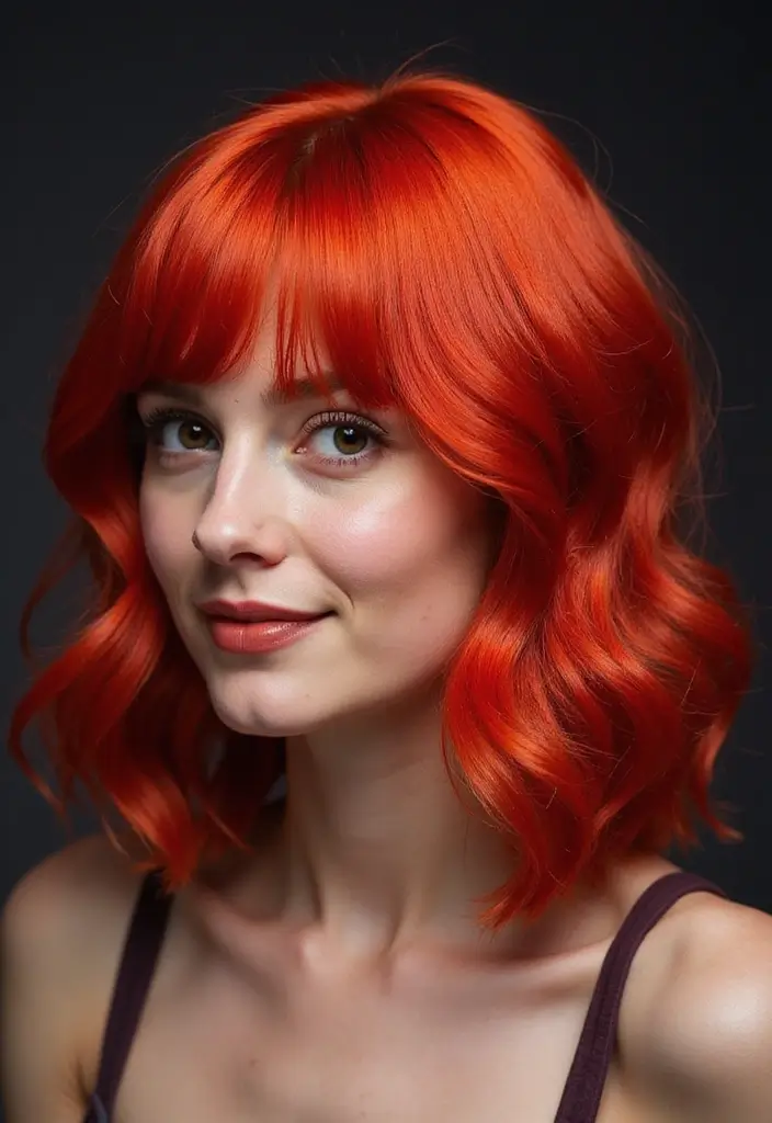 34 Short Bob Hairstyles That Will Make You Stand Out - 4. Fiery Red Bob