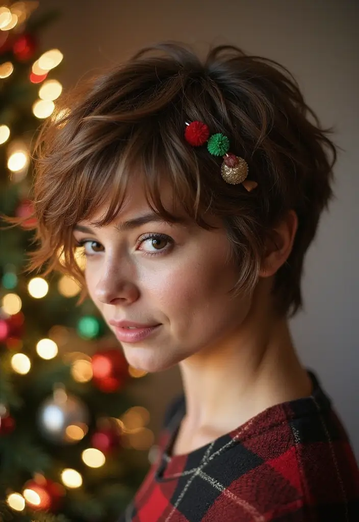 35 Christmas Eve Hairstyles That Impress Everyone - 23. Textured Pixie Cut