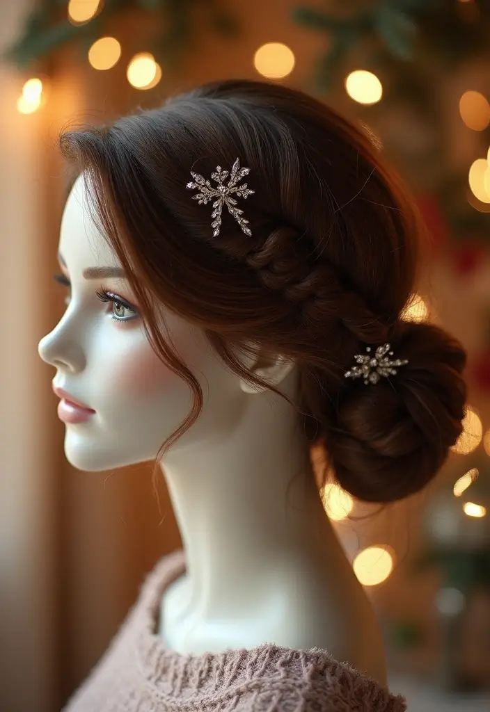 35 Christmas Eve Hairstyles That Impress Everyone - 3. Twisted Low Bun