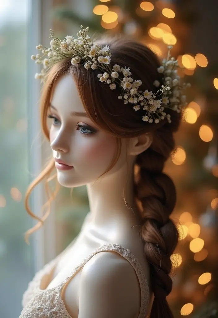 35 Christmas Eve Hairstyles That Impress Everyone - 30. Twisted Halo Braid