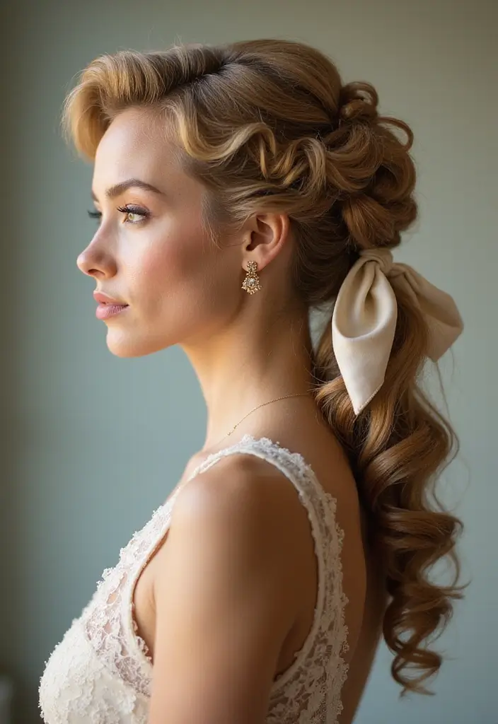 35 Classic and Modern Hairstyles Ponytail Styles for Elegant Occasions - 13. Vintage-Inspired Ponytail