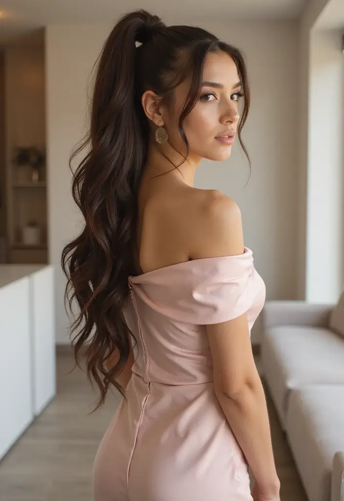 35 Classic and Modern Hairstyles Ponytail Styles for Elegant Occasions - 18. High Volume Ponytail