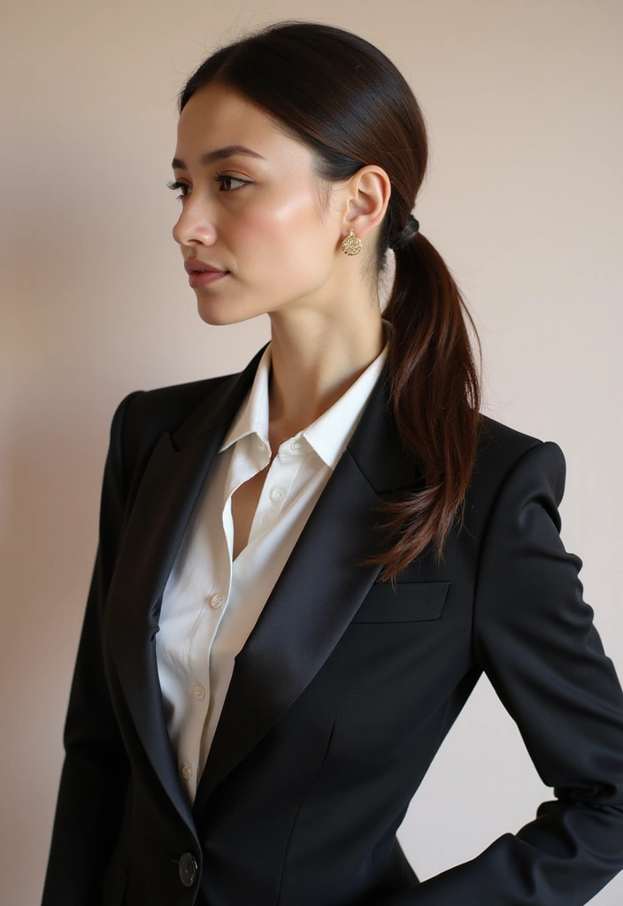 35 Classic and Modern Hairstyles Ponytail Styles for Elegant Occasions - 20. Classic French Twist Ponytail