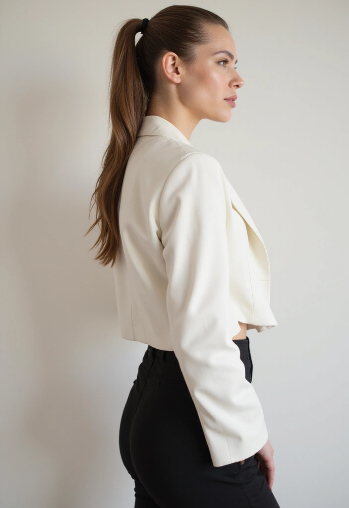35 Classic and Modern Hairstyles Ponytail Styles for Elegant Occasions - 5. Slicked Back Ponytail