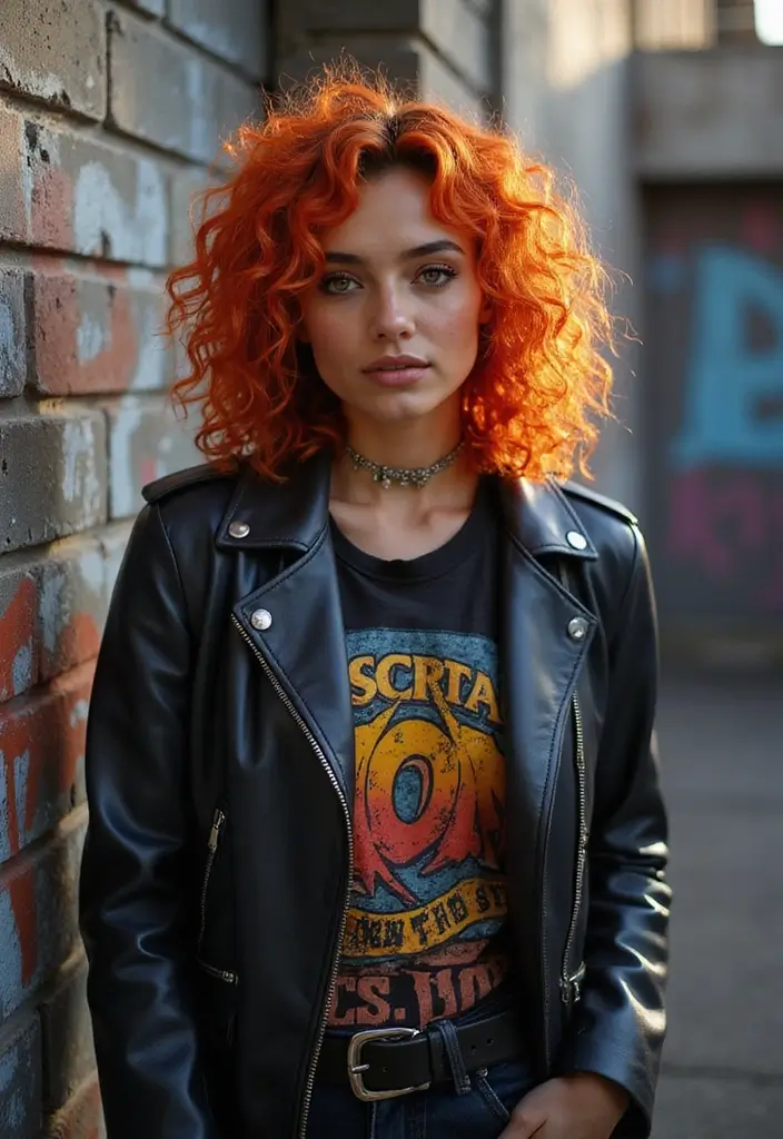 35 Eco-Friendly Hairstyles for Medium Length Curly Hair to Try - 12. Curly Shag for an Edgy Look