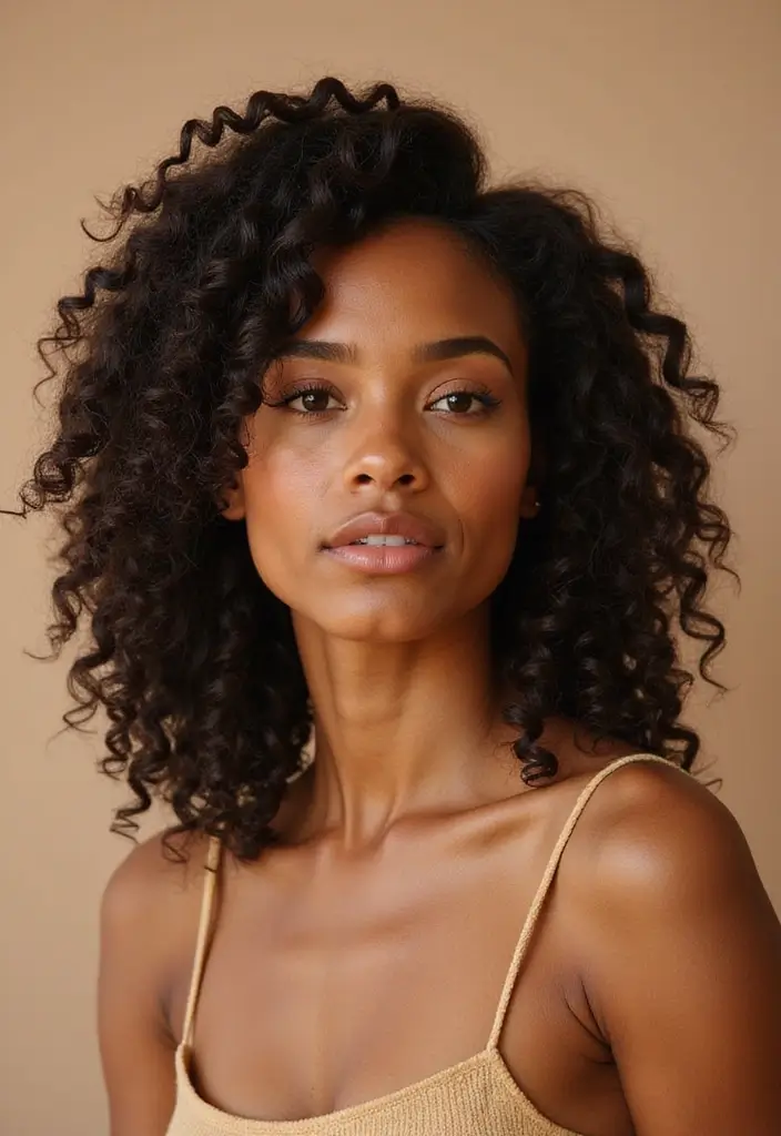 35 Eco-Friendly Hairstyles for Medium Length Curly Hair to Try - 26. Curly Hair with a Twist Out