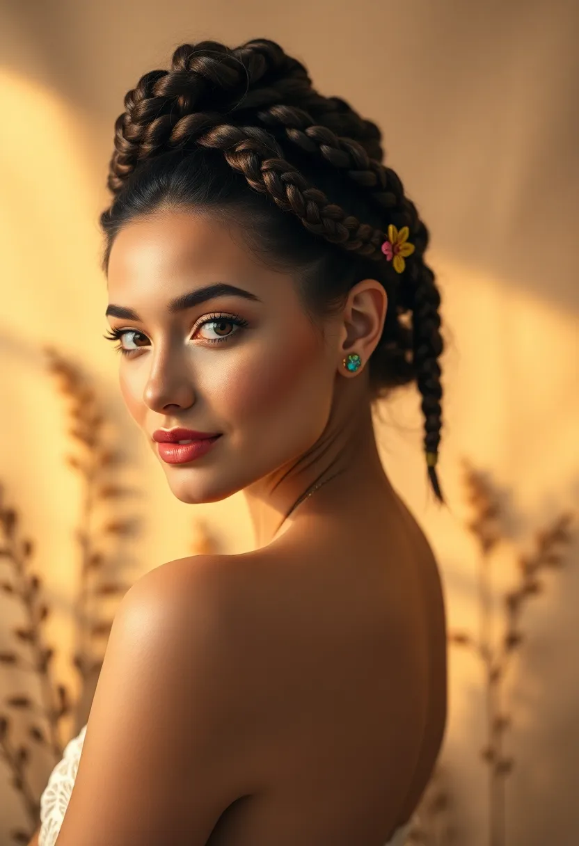 35 Hair Styles with Braids That Are Stunning - 22. Braided Hair Clips