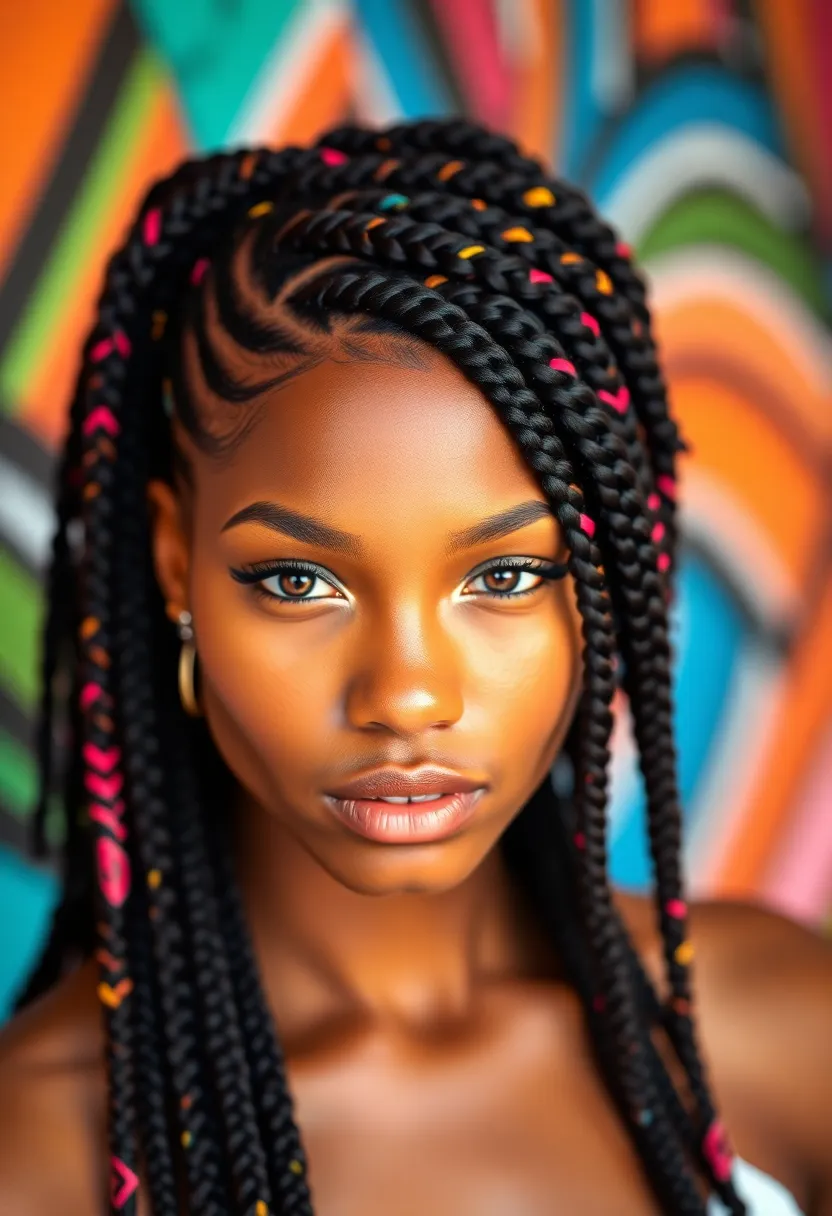35 Hair Styles with Braids That Are Stunning - 24. Creative Cornrows